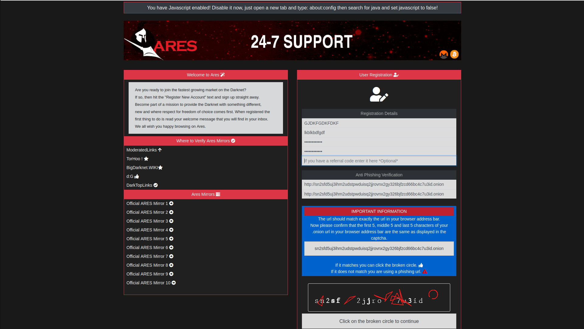 Register Screen